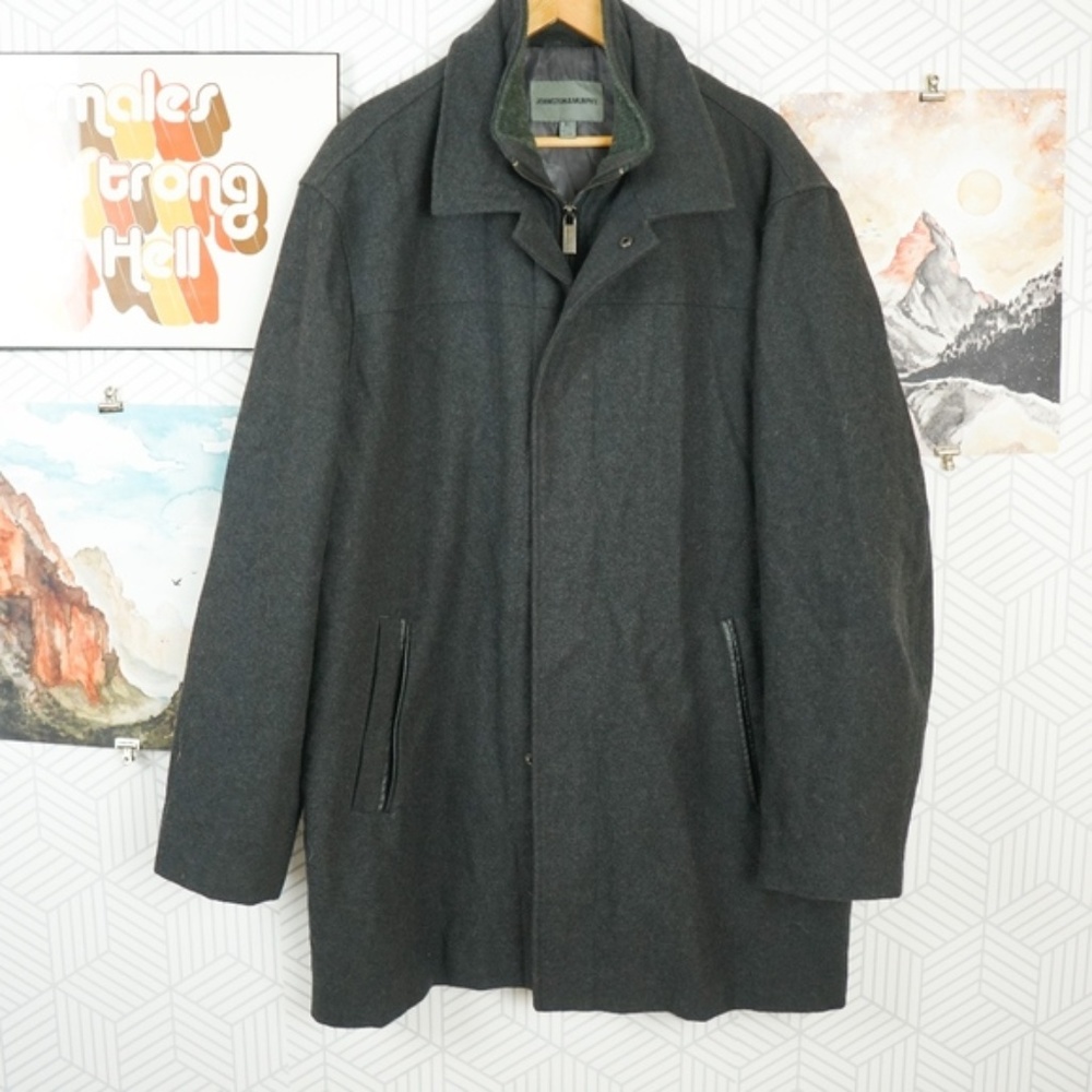 Mens Johnston and Murphy Recycled Wool Lined Coat